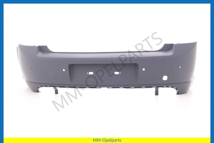 Rear bumper, primed, (for PDC)
