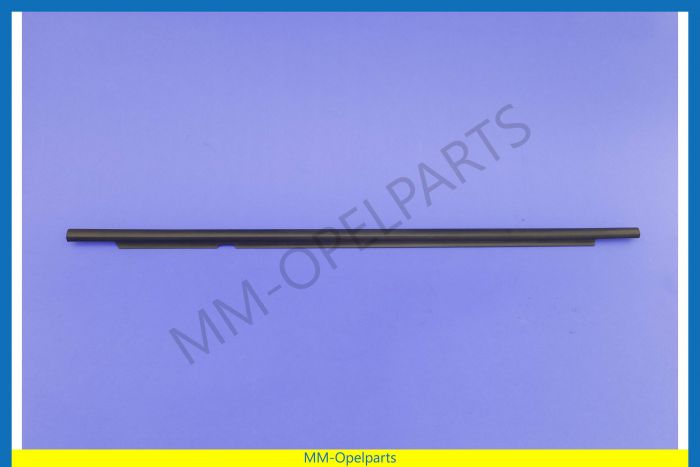 Draft strip, without chrome, rear door window recess, left