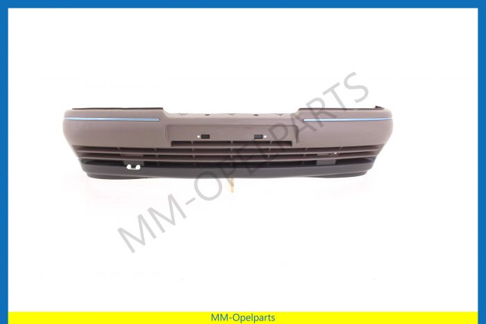 Front bumper with carrier, dark brown/black without fog lights (see info)
