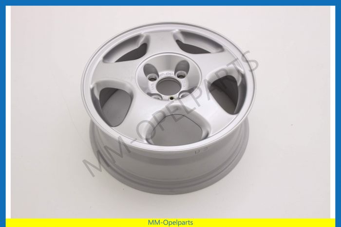 Rim, aluminium,  6 JX15 ET49, Silver, 5 spokes (Ident QG)