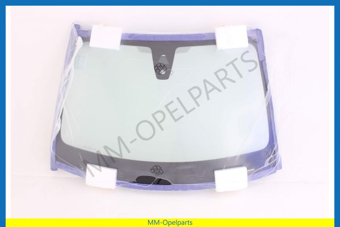 Windscreen, green tinted, acoustic, for front camera & rainsensor
