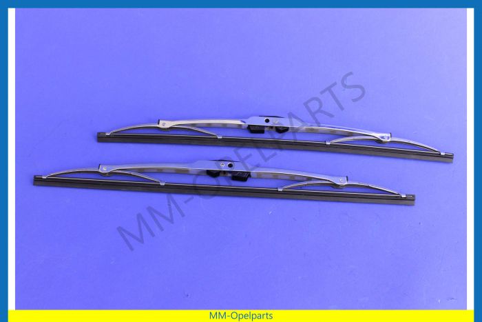 Wiper blades stainless steel polished 405-mm (see info)