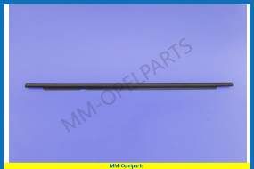 Draft strip, without chrome, rear door window recess, left