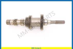 Gearbox shaft, 12/12/23/31/37 teeth