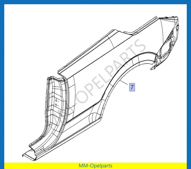 Side panel, right