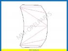 Bonnet Aluminium, with planes,  350 x 539 mm